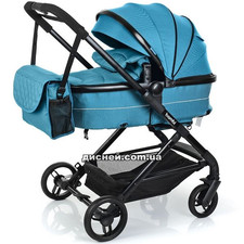 Коляска детская M 3895-12, универсальная, бирюзовая